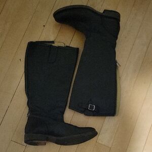 Frye Black Leather Riding Boots - 6